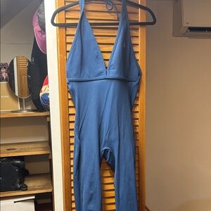 Blue Halter Jumpsuit